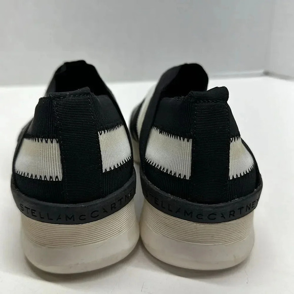 Stella McCartney Platform Sneakers Shoes Slip On Stretch Black White Size 36 / 6 - Picture 5 of 11